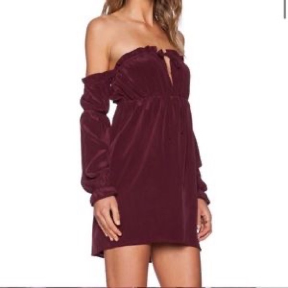 Stone Cold Fox ‘River’ burgundy dress M/L - Picture 1 of 4